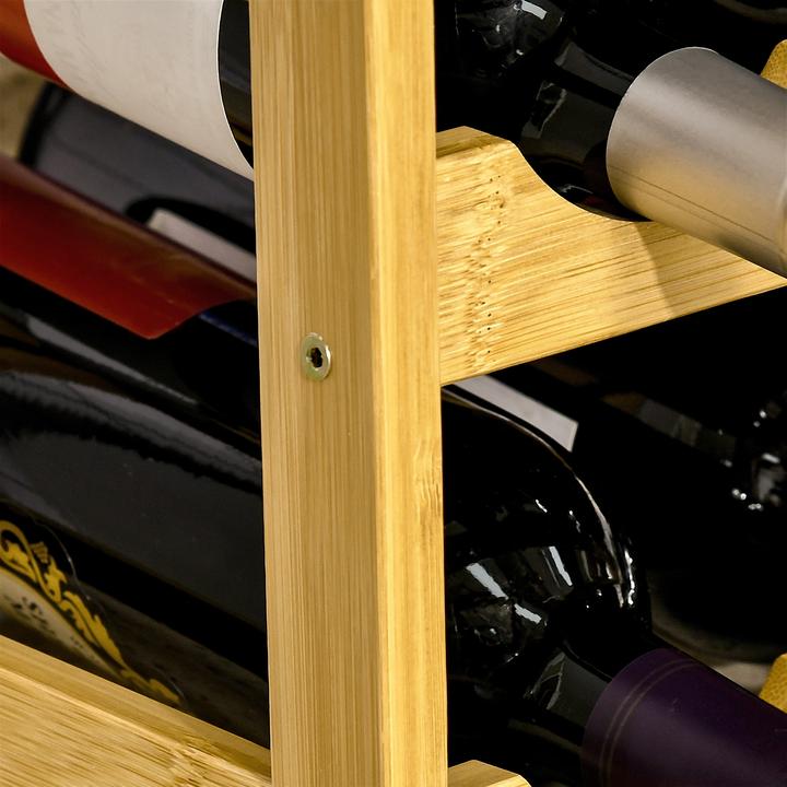 Image du produit Homcom Casier à vin avec grand espace de rangement (43 x 23.5 x 38 cm, 16 bouteilles)