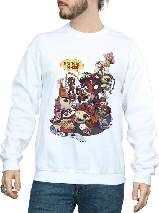 Actual product image Mens Deadpool Merchandise Royalties Sweatshirt (XL)