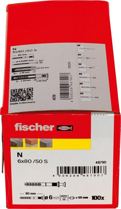 Produktbild Fischer Nageldübel N 6x80/50 S (100 Stk.)
