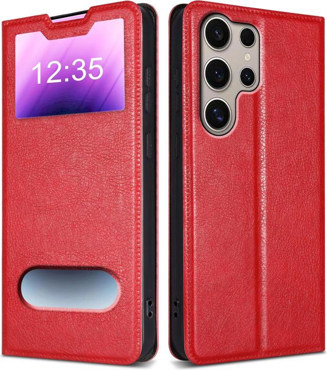 Actual product image Cadorabo Book View cover with double window (Samsung Galaxy S24 Ultra)