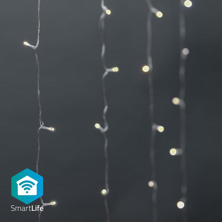 Produktbild Nedis SmartLife Dekorative LED | Vorhang | Wi-Fi | Warm bis kühlen weiss | 200 LED's | 3 m | Android™ (0.20 m)