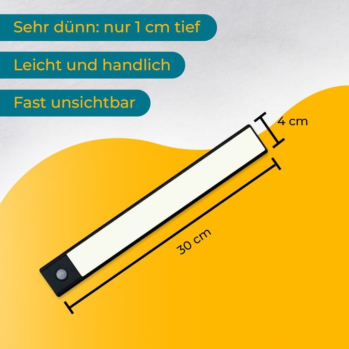 Immagine prodotto Hermex Lampada Luce Luce notturna Apparecchio Striscia luminosa Rilevatore di movimento LED