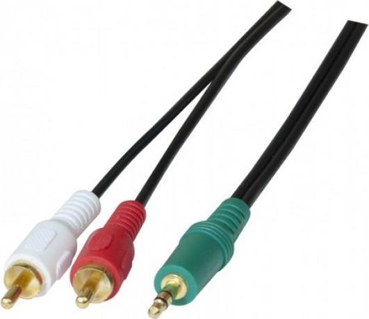 Actual product image Exertis Connect Audio cable, 3.5 mm stereo jack plug/2x cinch plug, 3.0 m (3 m)