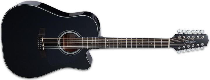 Produktbild Takamine Westerngitarre, G-Serie, GD30CE-12 BLK, Dreadnought/C, 12-Sai (Westerngitarre, Okoume, Mahagoni, Fichte, Ovangkol)