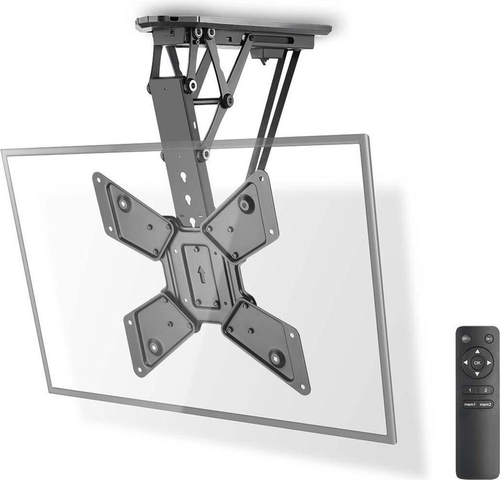 Immagine prodotto Nedis Supporto a soffitto motorizzato per televisori - 23 - 55 pollici - Max. 30 kg - 2 preimpostazioni (Soffitto, 55", 30 kg)