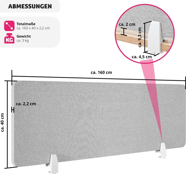 Produktbild tectake Noisy (160 x 2 x 40 cm)