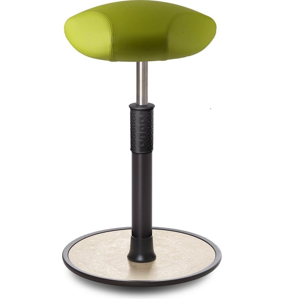 Ongo, Bürostuhl, Sitz- Stehhocker Free Tall Triangel skai Kunstleder Hellgrün schwarz /creme