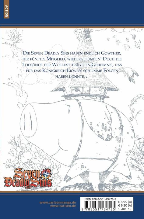 Image du produit Seven Deadly Sins, Band 8 (Allemand, Suzuki Nakaba, 2016)