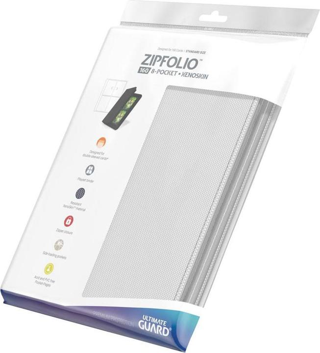 Image du produit Ultimate Guard UGD010352 - Zipfolio 160 – 8-Pocket Xenoskin Kartenmappe, weiss