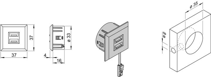 Produktbild L&S USB Doppelsteckdosen