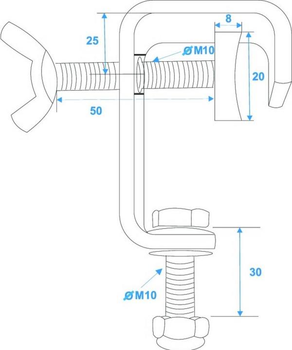 Image du produit Eurolite TH52Crochet de théâtre argenté