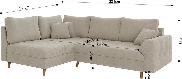 Immagine prodotto Ropez Ariella (Divano ad angolo, Sgabelli imbottito)