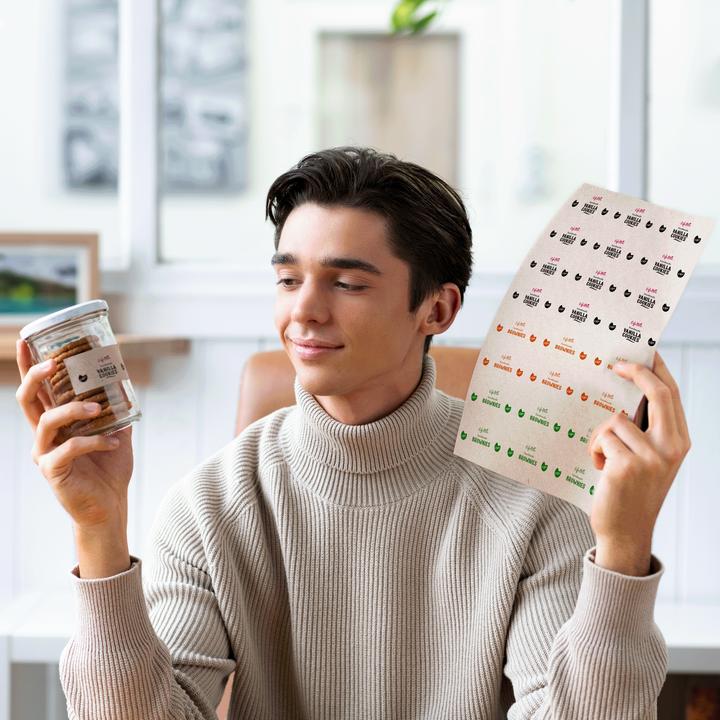 Actual product image HERMA Grass paper folder labels A4