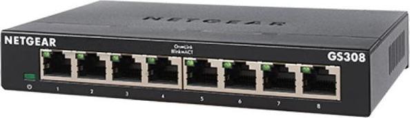 Produktbild Netgear GS308v3 - Switch - unmanaged - 8 x 10/100/1000 - desktop, wall-mountable (8 Ports)