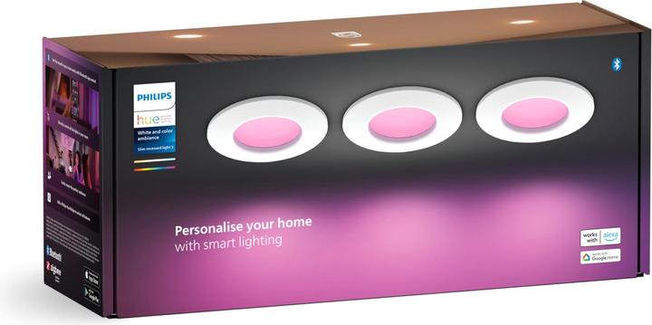 Actual product image Philips Hue White & Color Ambiance Slim Recessed (650 lm)