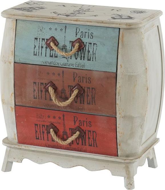 Mendler Commode Leiria Commode à tiroirs Armoire look shabby, vintage, 74x70x36cm (70 x 36 x 74.5 cm)