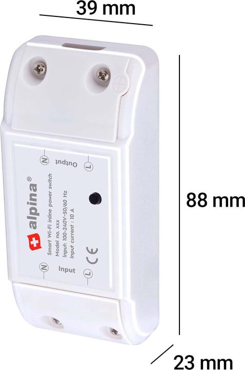 Image du produit alpina Interrupteur intelligent en ligne 230V 10A (Actionneur de commutation)