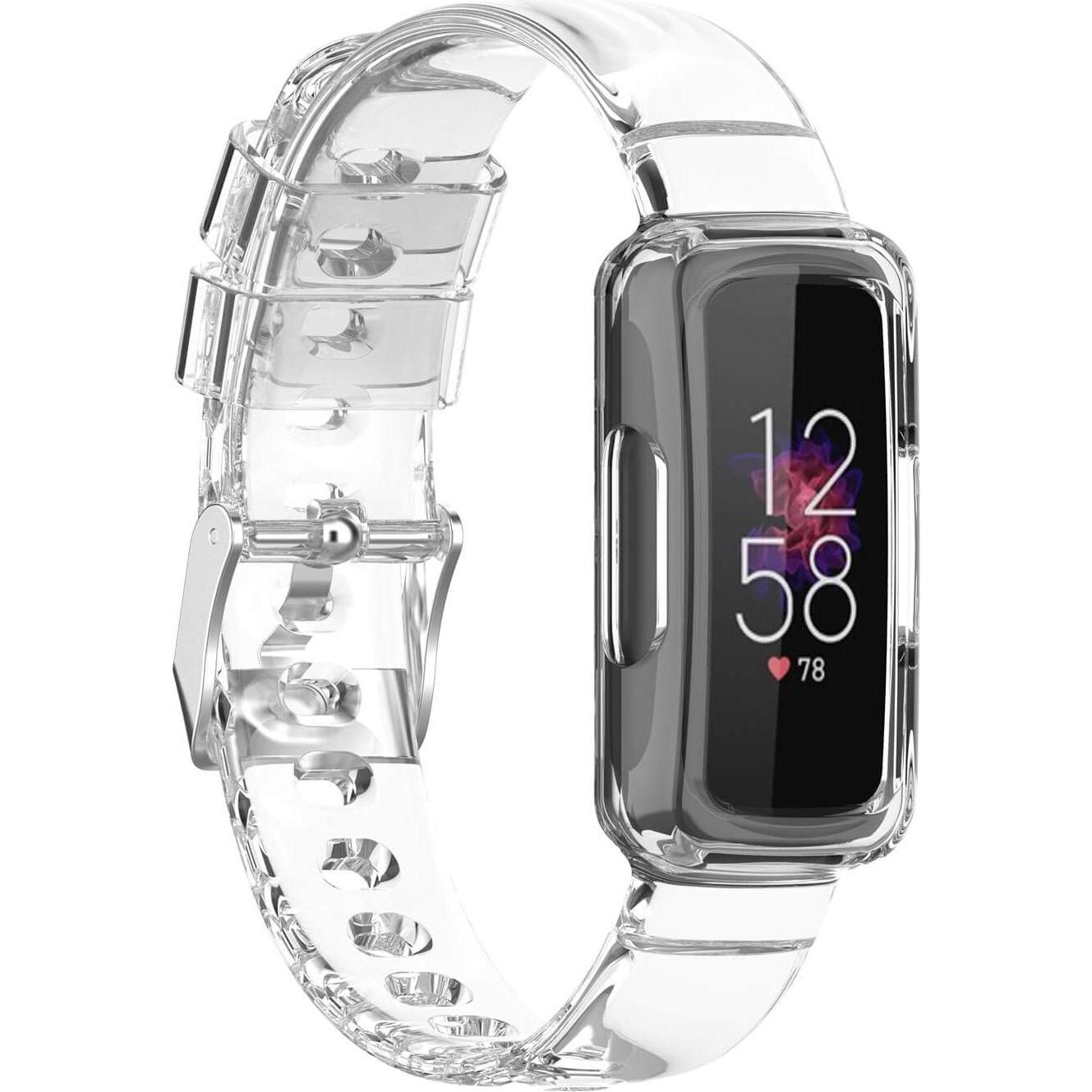 Thumbnail - Cover-Discount Fitbit Inspire 3 - Sportarmband mit Displayschutz transparent (Silikon, Inspire 3), Uhrenarmband, Transpa...