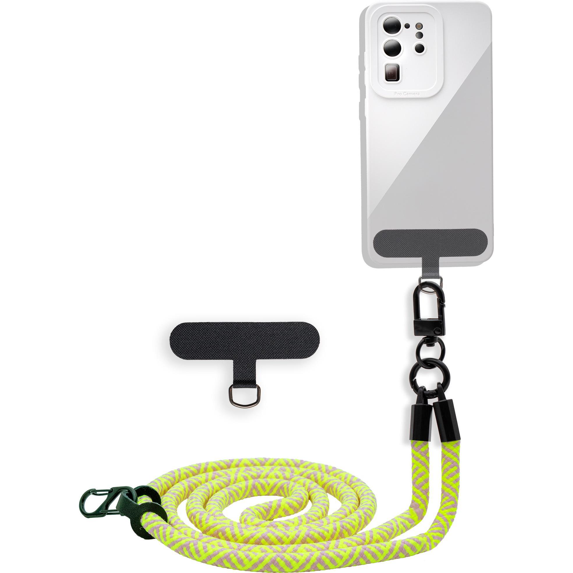 Cadorabo Handykette für Samsung Galaxy Z1 Necklace Hülle mit verstellbarem Kordelband, Handykette, Gelb