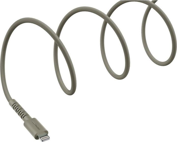 Image du produit Fresh'N Rebel Fresh 'n Rebel USB-A zu Lightning silicone geflochtenes Kabel "FlexWave" 2m, Dried Green (2 m, 30 W)