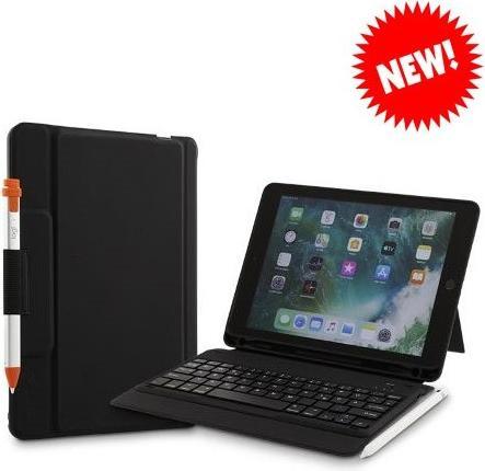 Actual product image LMP Keyboard ProtectCase for iPad 9.7" (2017/18), sleep&wake, pencil holder - UK layout - black (DE, iPad 9.7)