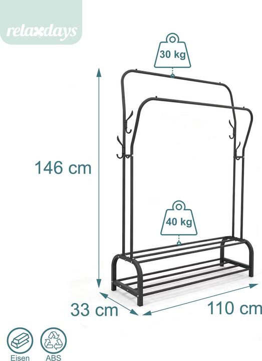 Actual product image Relaxdays coat rack