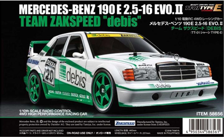Produktbild Tamiya Mercedes Benz 190E debis Zakspeed TT-01E (Kit)