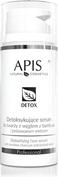 Apis Natural Cosmetics APIS Detox Serum detoksykujące serum do twarzy z węglem z bambusa i jonizowanym srebrem 100ml (100 ml)