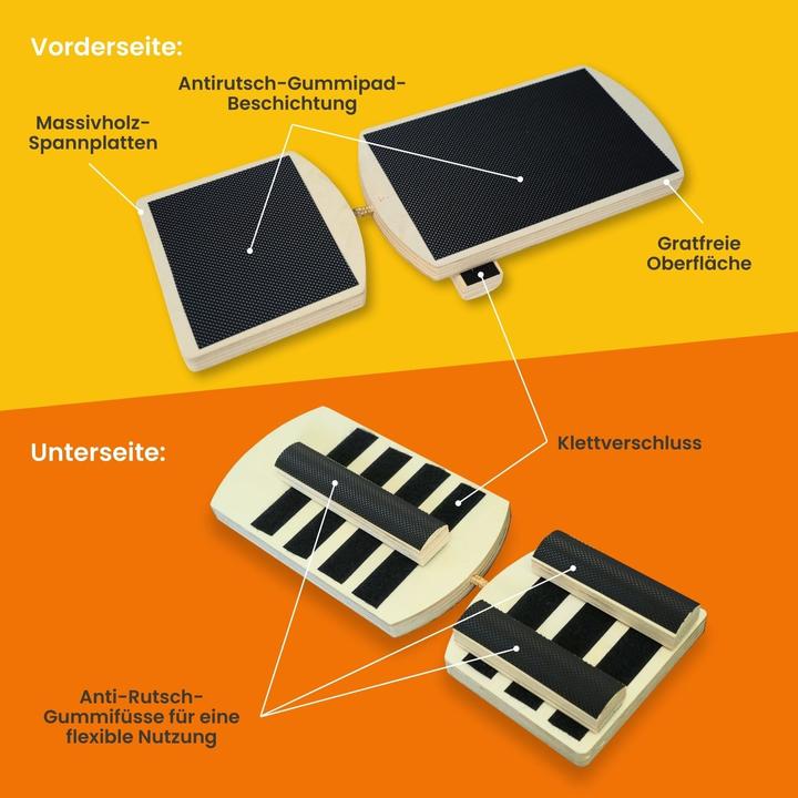 Image du produit Hermex Balance-Brett Gleichgewichts-Brett Knöchel-Trainer Holzbrett Balance Board