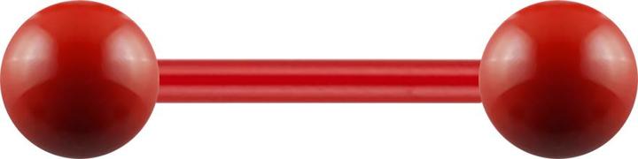 Immagine prodotto Star Piercing Barbell Fire Red con palla (senza ottone, Acciaio chirurgico 316L)