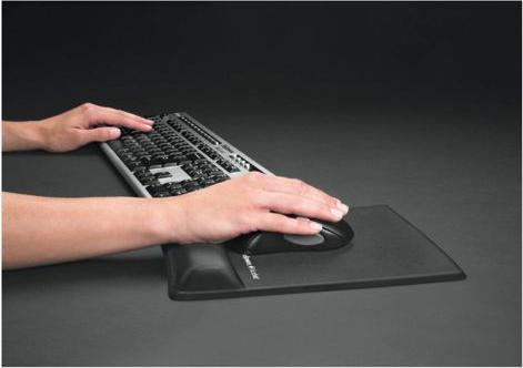 Actual product image Fellowes Health-V wrist rest with mouse pad, black (S)