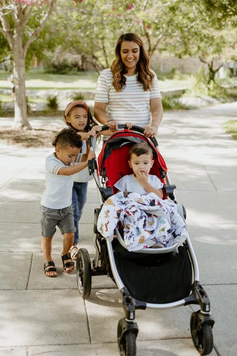 Immagine prodotto little unicorn Coperta per bambini in mussola di cotone - Woof (120 x 120 cm)