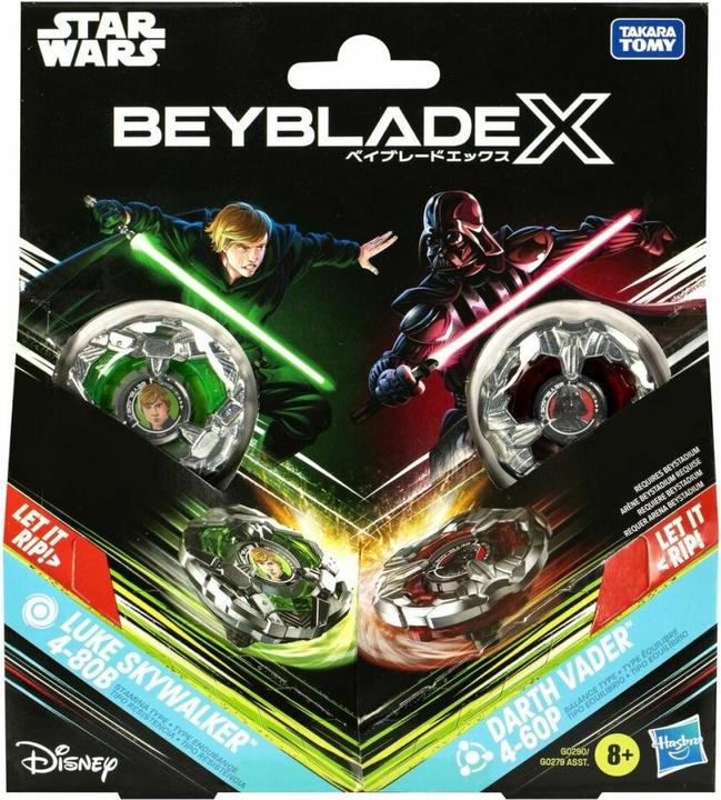 Produktbild Hasbro Beyblade X und Star Wars Collab Luke Skywalker 4-80B vs. Darth Vader 4-60B Multipack, Set (Englisch)