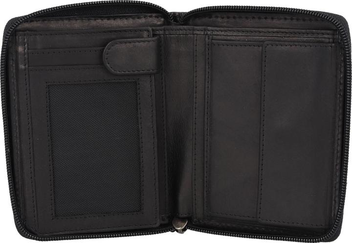 Immagine prodotto Greenburry Portafoglio nero puro in pelle con protezione RFID 10,5 cm