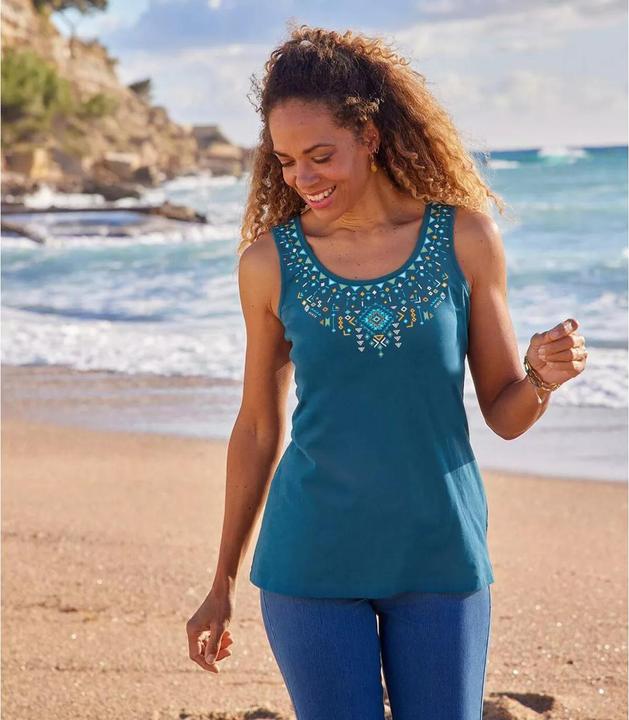 Produktbild Atlas For Women 2erPack Tops mit bedrucktem Ausschnitt (50, 52)