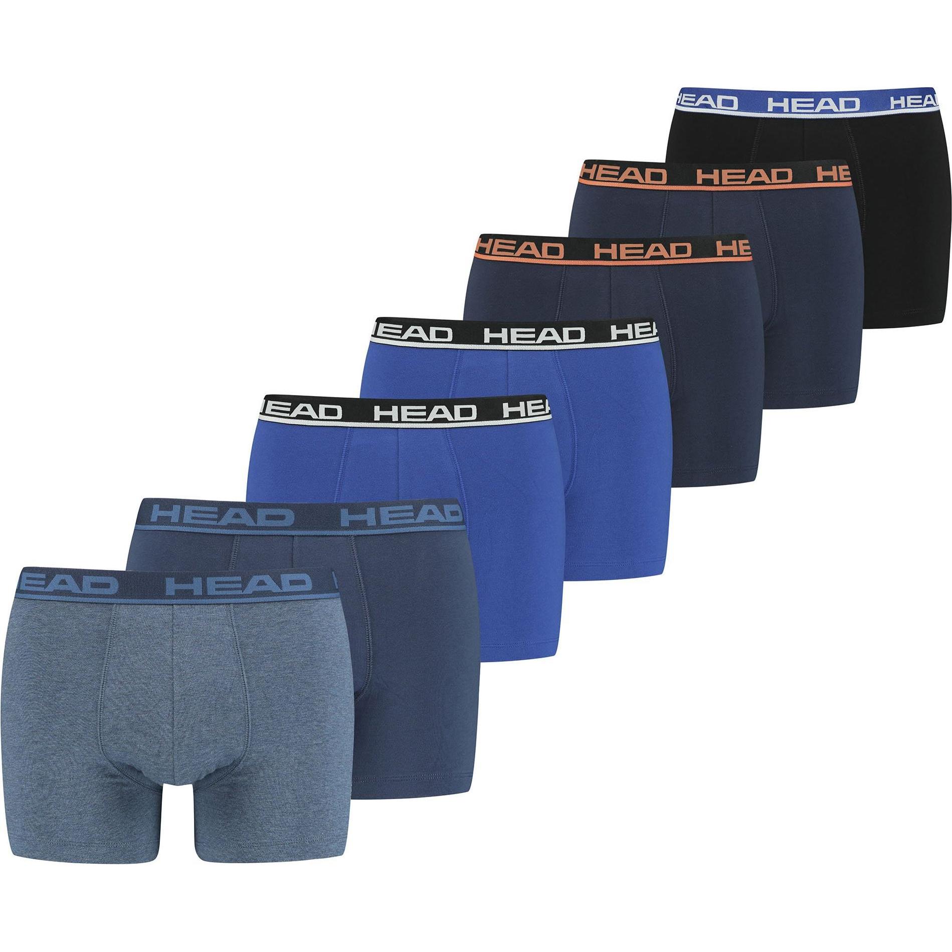 Head, Herren, Unterhosen, Basic Boxer Trunks, Mehrfarbig, (S, 7er Pack)