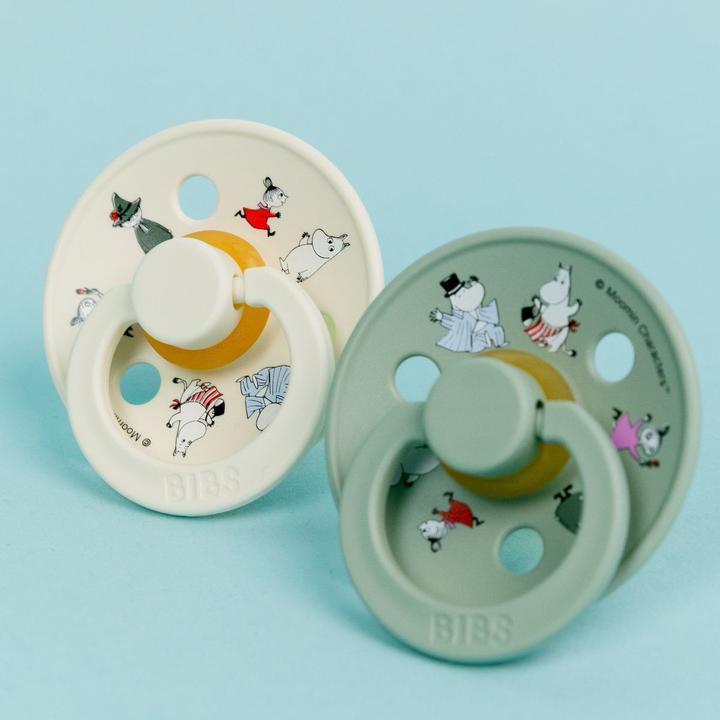 Productafbeelding Bibs - x Moomin Pacifier Colour 2 Pack Friends - Ivory - Size 1 (2x, 0 - 6 Maanden)