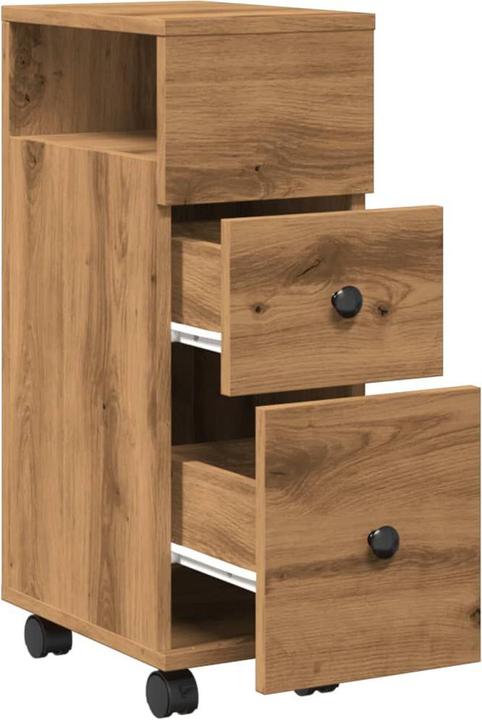 Produktbild vidaXL Badschrank Schmal mit Rollen