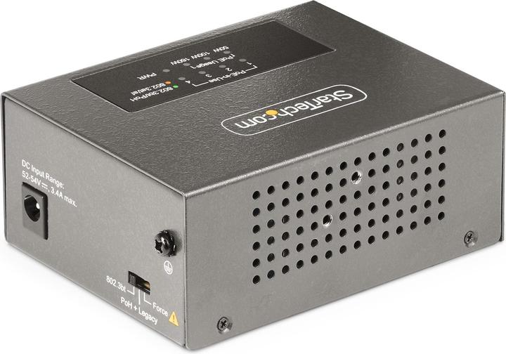 Actual product image StarTech COM 4-Port Multi-Gigabit PoE++ Injector 5/2.5G Ethernet NBASE-T PoE/PoE+/PoE++ 802.3af/802. (802.3af (PoE), 802.3at (PoE+), 802.3bt (PoE++))