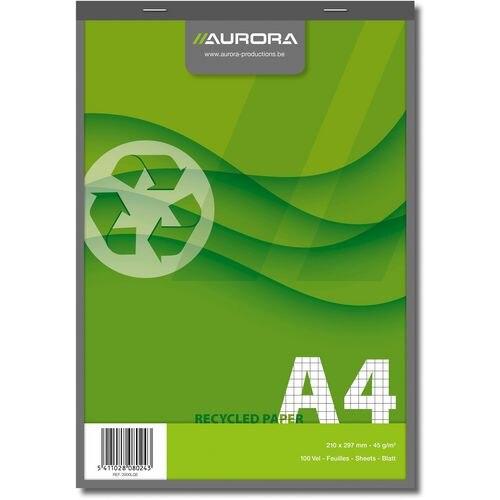 Image du produit Aurora Bloc-notes piqué à cheval DIN A4 quadrillé Papier gris Non perforé (A4, Quadrillé)