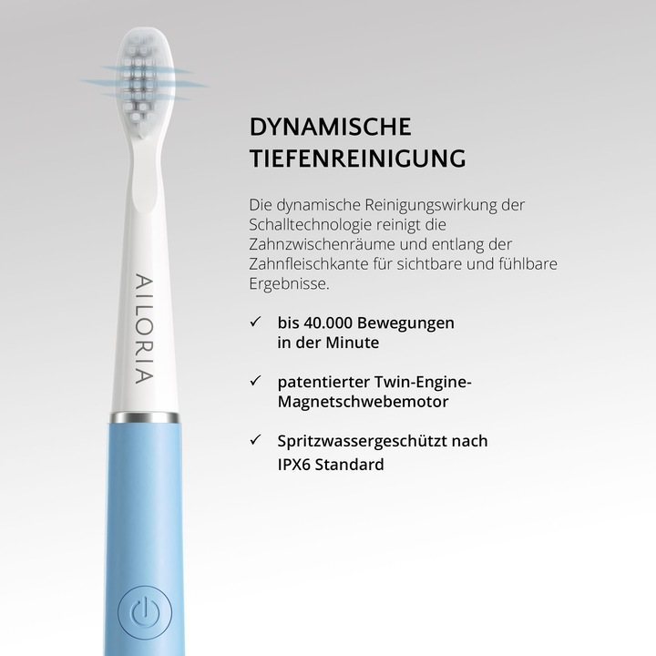 Image du produit Ailoria Brosse à dents sonique Pro Smile Bleu (Brosse à dents sonique)