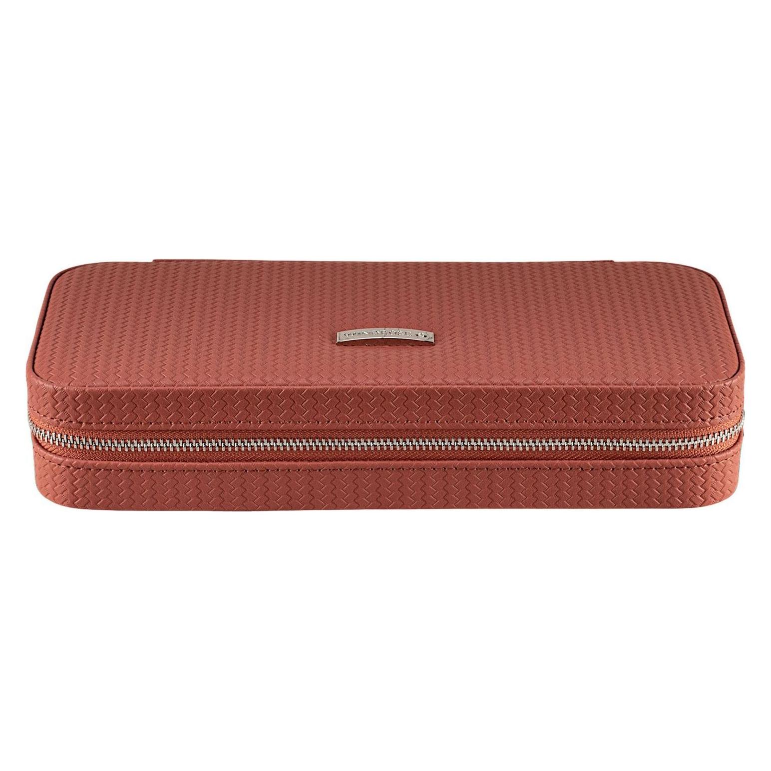Windrose, Uhrenbox + Schmuckaufbewahrung, 803950.03 - Reissverschluss Charmbox Corbello Terrakotta, Rot