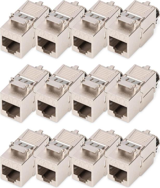 Image du produit Digitus Cat.8.I Keystone Module blindé, sans outil, capuchon anti-poussière, 12 pcs. (Module Keystone)
