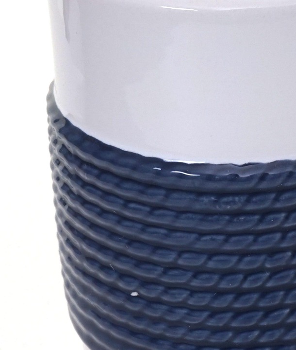 Produktbild Swisshandel24 5-teiliges Badset, WC-Garnitur Badezimmerset Badaccessoires, Keramik - blau/weiss