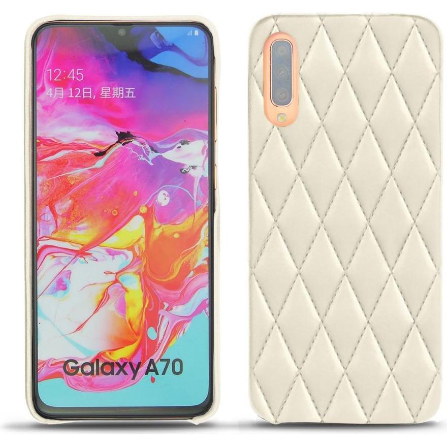 Noreve Lederschutzhülle (Samsung Galaxy A70), Smartphone Hülle, Weiss