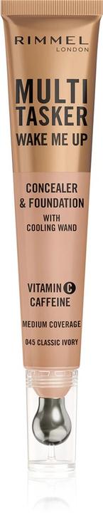 Produktbild Rimmel London Rimmel Multi-Tasker Wake Me Up Foundation & Concealer 20ml 045 Classic Ivory (045 Classic Ivory, 45 Vanilla Rose, Classic Ivory)