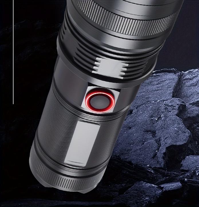 Actual product image PhoneLook LED Taschenlampe wiederaufladbar USB-C 2000 Lumen starker Strahl 800m verstellbarer Fokus (2000 lm)