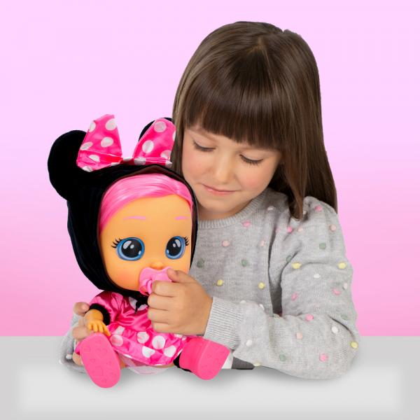 Produktbild Magni CRY BABIES Dressy Minnie Interaktive Puppe, die echte Kullertränen weint, mit Haaren zum Stylen, Kle