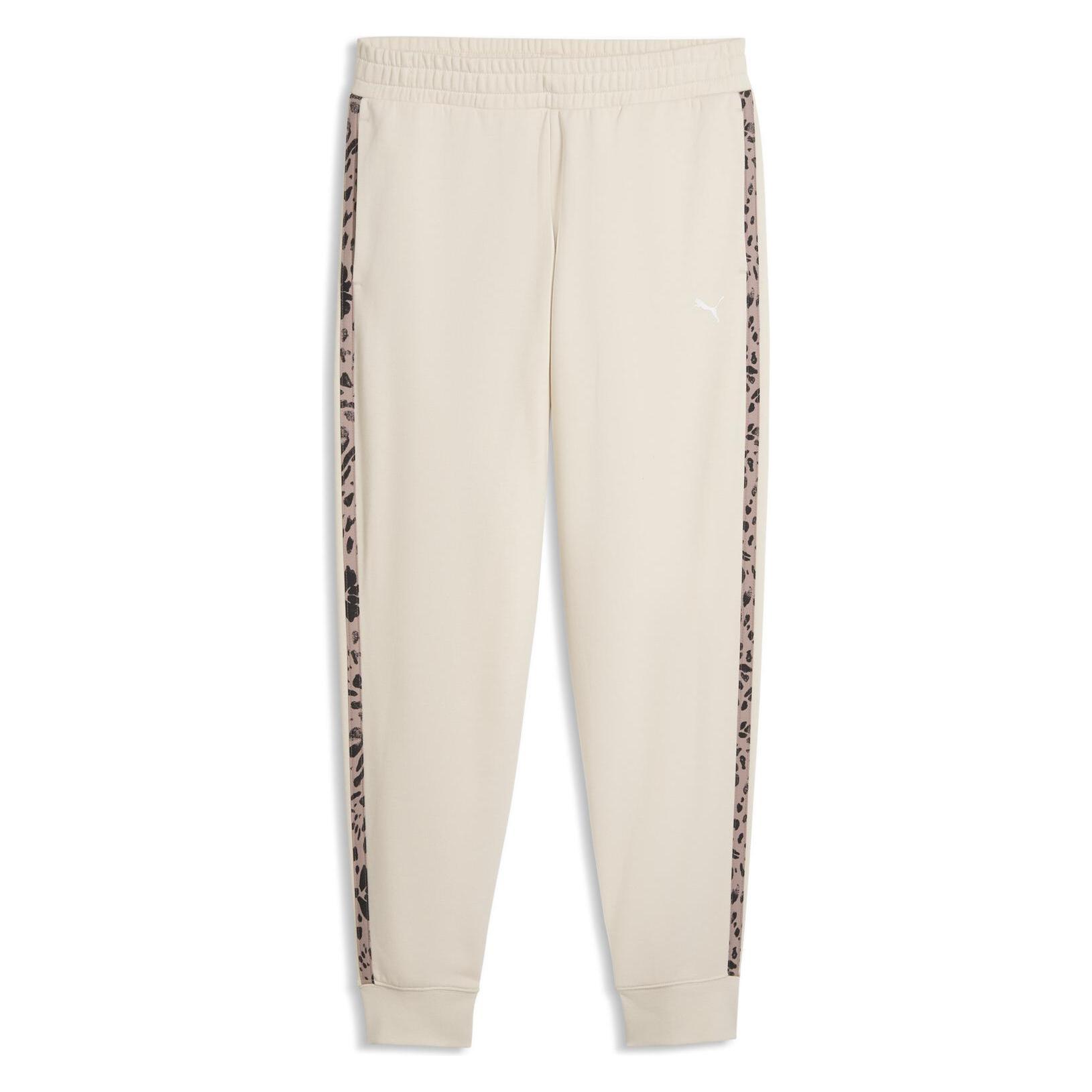 Puma, Vrouwen, Sportbroek, Ess Graphic Animal Comfort Pants Tr Cl (L), Wit