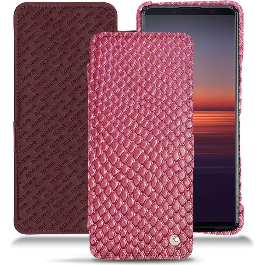 Noreve Lederschutzhülle horizontal (Sony Xperia 5 II), Smartphone Hülle, Rosa